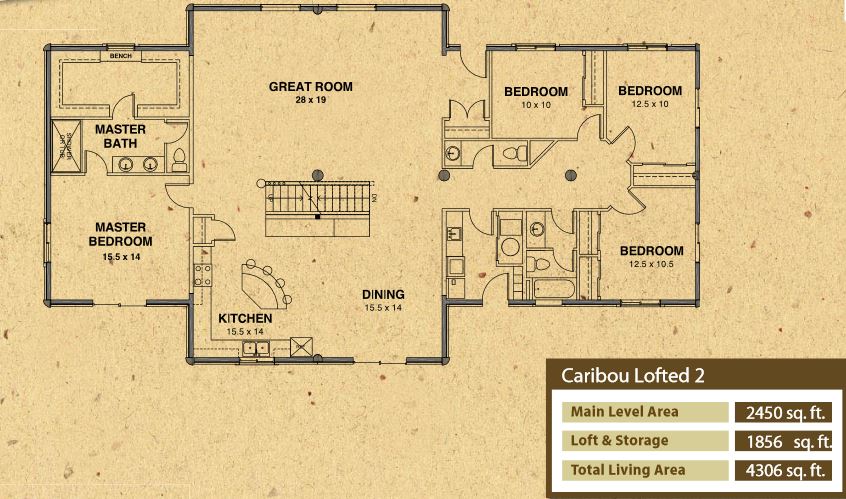 Whisper Creek Caribou Lofted 2 Floor Plan